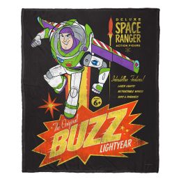 Toy Story, Vintage Buzz Aggretsuko Comics Silk Touch Throw Blanket, 50" x 60"