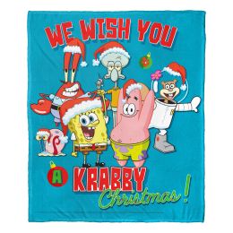 SpongeBob, Krabby Christmas Aggretsuko Comics Silk Touch Throw Blanket, 50" x 60"